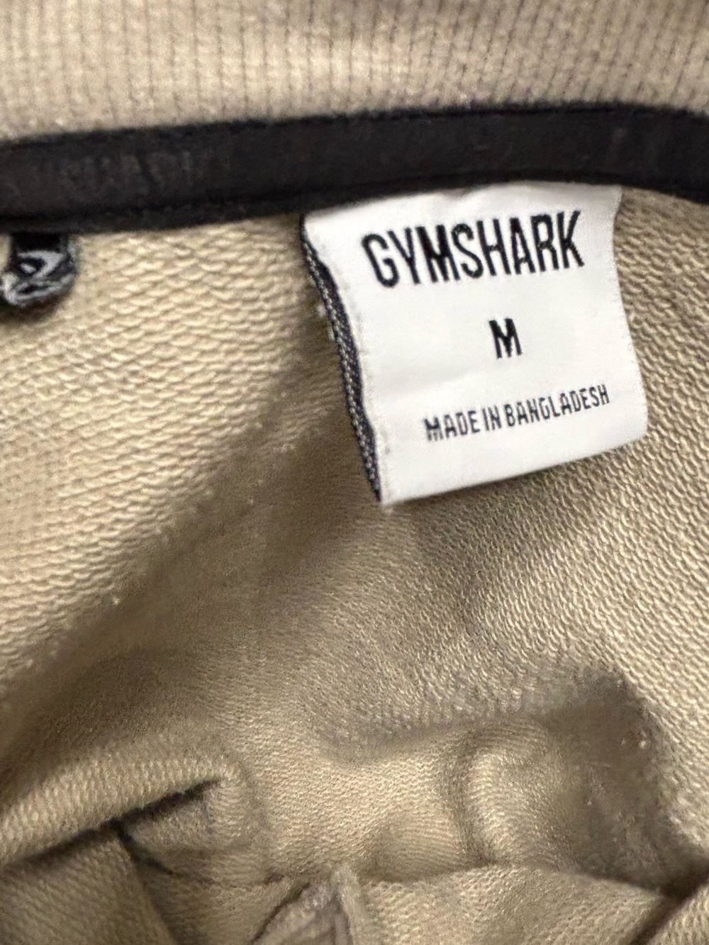 Gymshark Men's Zip-Up Sweater in Light Beige - Picture 8 of 8